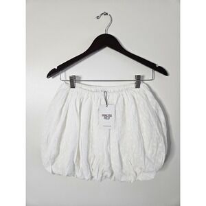 Princess Polly Anglaise White Bubble Hem Mini Skirt Eyelet Cotton‎ Size 2